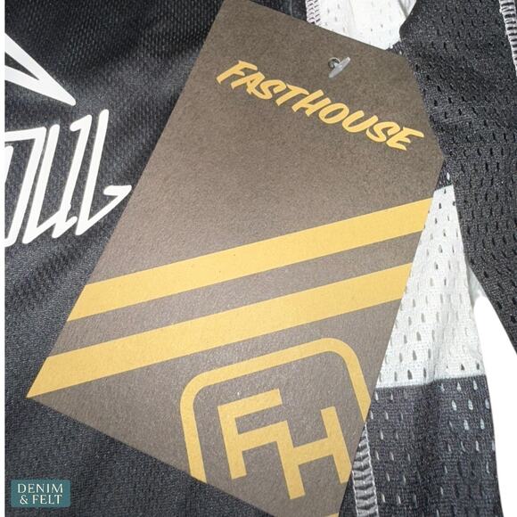 Fasthouse Youth Grindhouse Akuma Black Motocross Jersey Speed Frees My Soul NEW - Picture 7 of 11